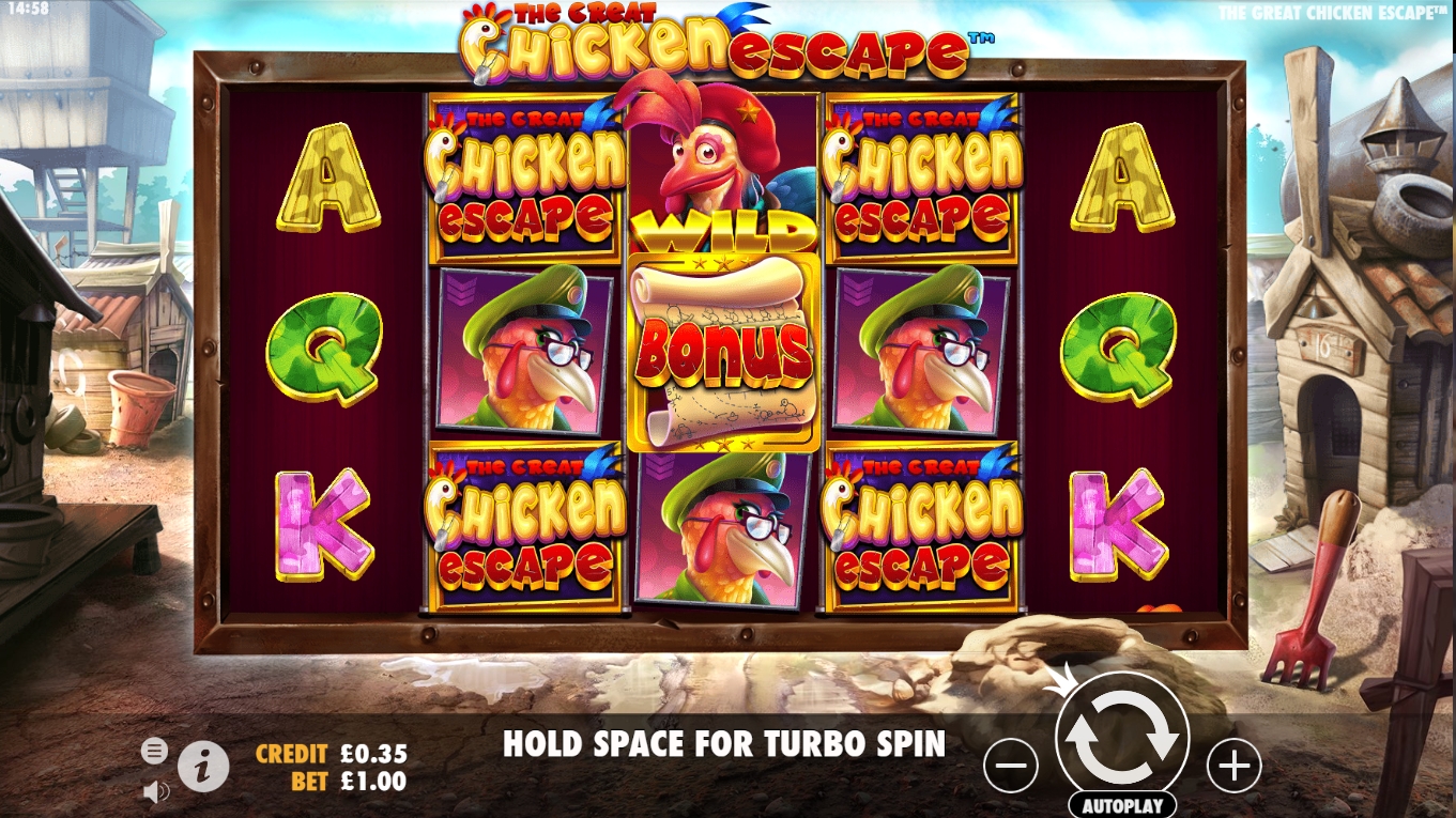 Увлекательные игровые автоматы «The Great Chicken Escape» в Рокс Казино